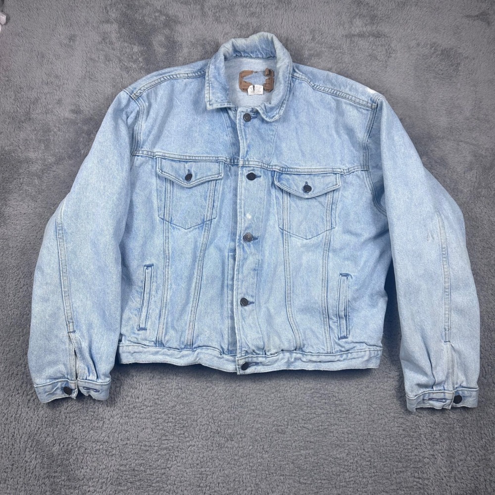 Levi's Trucker Jacket Mens XL Light Blue Vintage Denim Made‎ in USA 70507